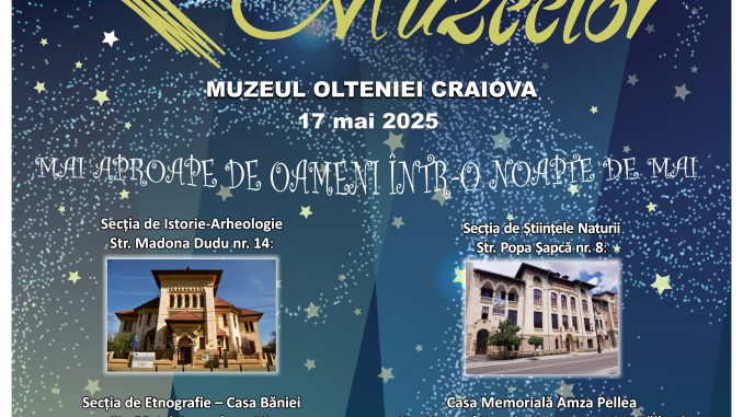 Afis NM Muzeul Olteniei